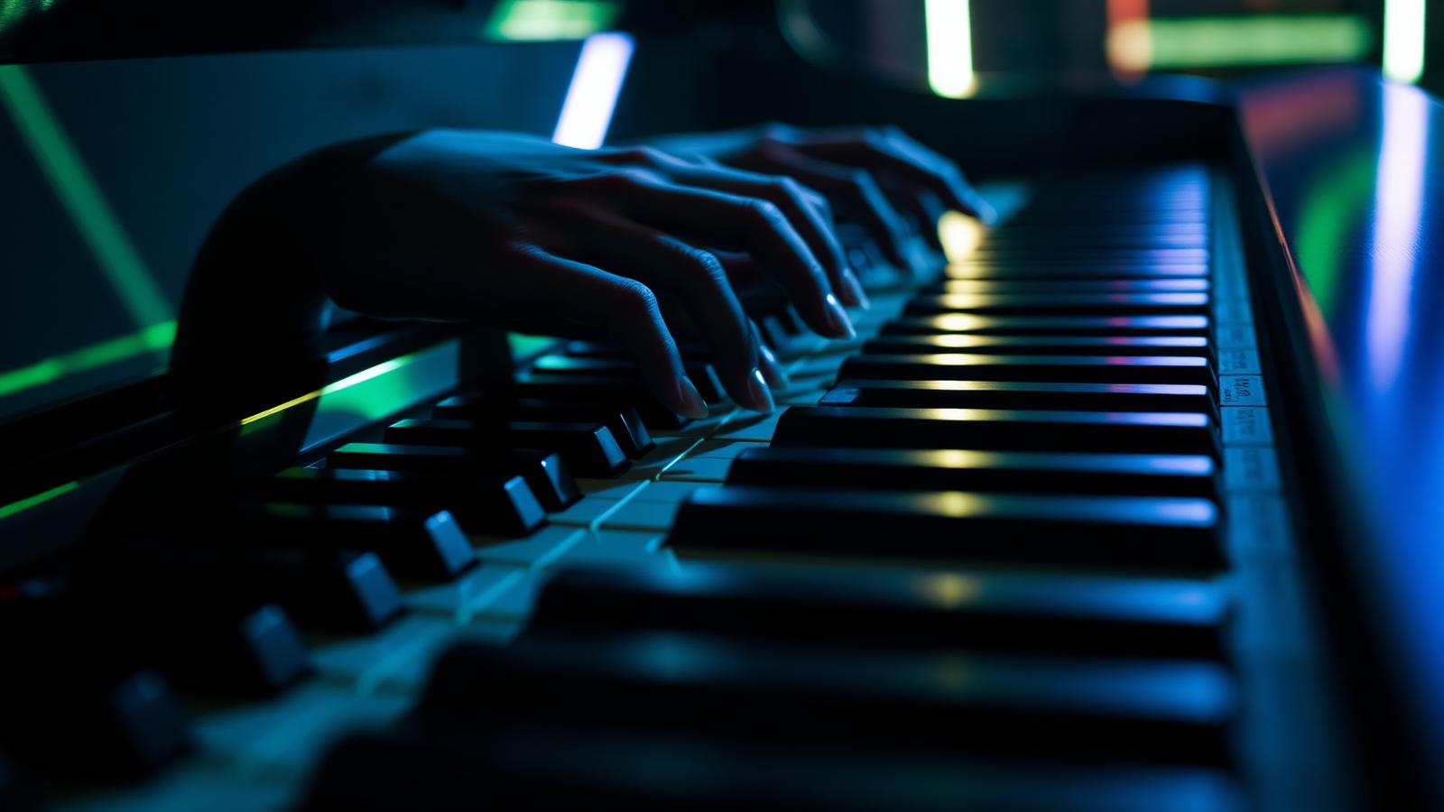 Piano practice room